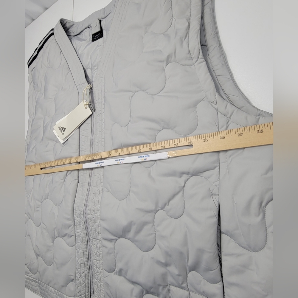 adidas Men's Nuganic Light Insulation Jacket Vest Gray IS1262 Size 2XL New - Picture 9 of 11